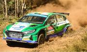 12 May 2023; Josh McErlean and John Rowan of Ireland in their Hyundai i20 during day two of the FIA World Rally Championship in Porto, Portugal. Photo by Philip Fitzpatrick/Sportsfile