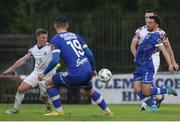 12 May 2023; Shane Griffin of Waterford shoots to score his side's second goal during the SSE Airtricity Men's First Division match between Waterford and Cobh Ramblers at the RSC in Waterford. Photo by Michael P Ryan/Sportsfile
