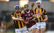 12 May 2023; Brian Moore of Kilkenny in action against Seán Murphy of Galway during the Electric Ireland Leinster GAA Hurling Minor Championship Final match between Kilkenny and Galway at Laois Hire O’Moore Park in Portlaoise, Laois. Photo by Eóin Noonan/Sportsfile