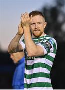 12 May 2023; Sean Hoare of Shamrock Rovers after his side's victory in the SSE Airtricity Men's Premier Division match between UCD and Shamrock Rovers at the UCD Bowl in Dublin. Photo by Seb Daly/Sportsfile