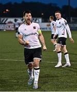 12 May 2023; Patrick Hoban of Dundalk celebrates after scoring his side's second goal during the SSE Airtricity Men's Premier Division match between Dundalk and Cork City at Oriel Park in Dundalk, Louth. Photo by Ramsey Cardy/Sportsfile