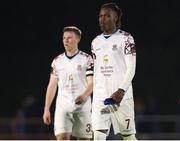 12 May 2023; Wilson Waweru of Cobh Ramblers after his side's defeat in the SSE Airtricity Men's First Division match between Waterford and Cobh Ramblers at the RSC in Waterford. Photo by Michael P Ryan/Sportsfile