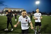 12 May 2023; Keith Ward of Dundalk celebrates after the SSE Airtricity Men's Premier Division match between Dundalk and Cork City at Oriel Park in Dundalk, Louth. Photo by Ramsey Cardy/Sportsfile