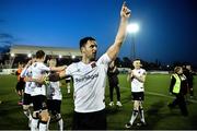12 May 2023; Patrick Hoban of Dundalk celebrates after his side's victory in the SSE Airtricity Men's Premier Division match between Dundalk and Cork City at Oriel Park in Dundalk, Louth. Photo by Ramsey Cardy/Sportsfile