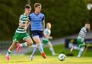 12 May 2023; Jack Keaney of UCD during the SSE Airtricity Men's Premier Division match between UCD and Shamrock Rovers at the UCD Bowl in Dublin. Photo by Seb Daly/Sportsfile