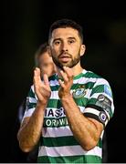 12 May 2023; Roberto Lopes of Shamrock Rovers after his side's victory in the SSE Airtricity Men's Premier Division match between UCD and Shamrock Rovers at the UCD Bowl in Dublin. Photo by Seb Daly/Sportsfile