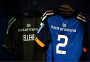 13 May 2023; The jersey of Leinster player Rónan Kelleher is seen before during the United Rugby Championship Semi-Final match between Leinster and Munster at the Aviva Stadium in Dublin. Photo by Harry Murphy/Sportsfile