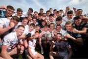 13 May 2023; Kildare players celebrate with the cup after the Eirgrid GAA Football All-Ireland U20 Championship Final between Kildare and Sligo at Kingspan Breffni in Cavan. Photo by Stephen McCarthy/Sportsfile