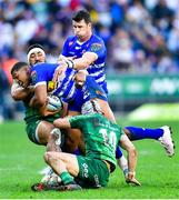 13 May 2023; Damian Willemse of DHL Stormers is tackled by Bundee Aki of Connacht during the United Rugby Championship Semi-Final match between Stormers and Connacht at DHL Stadium in Cape Town, South Africa. Photo by Ashley Vlotman/Sportsfile