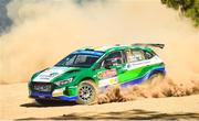 13 May 2023; Josh McErlean and John Rowan of Ireland in their Hyundai i20 during day three of the FIA World Rally Championship Portugal in Porto, Portugal. Photo by Philip Fitzpatrick/Sportsfile