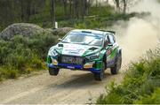 13 May 2023; Josh McErlean and John Rowan of Ireland in their Hyundai i20 during day three of the FIA World Rally Championship Portugal in Porto, Portugal. Photo by Philip Fitzpatrick/Sportsfile