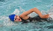 14 May 2023; Ava Clyne of Knockroghery in Roscommon competes in the freestyle U16 & O14 Girls event during the Community Games Swimming Finals 2023 at Lough Lanagh Swimming Complex in Castlebar, Mayo, which had over 800 children participating. Photo by Piaras Ó Mídheach/Sportsfile