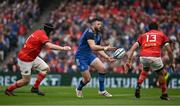 13 May 2023; Robbie Henshaw of Leinster in action against Stephen Archer and Antoine Frisch of Munster during the United Rugby Championship Semi-Final match between Leinster and Munster at the Aviva Stadium in Dublin. Photo by Brendan Moran/Sportsfile