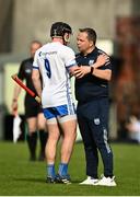 13 May 2023; Waterford manager Davy Fitzgerald with Darragh Lyons of Waterford during the Munster GAA Hurling Senior Championship Round 3 match between Waterford and Clare at FBD Semple Stadium in Thurles, Tipperary. Photo by Eóin Noonan/Sportsfile