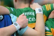 13 May 2023; A detailed view of wristband worn by Donegal players during the Ulster GAA Minor Football Championship Quarter-Final match between Cavan and Donegal at Kingspan Breffni in Cavan. Photo by Stephen McCarthy/Sportsfile