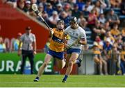 13 May 2023; Mark Fitzgerald of Waterford in action against Tony Kelly of Clare during the Munster GAA Hurling Senior Championship Round 3 match between Waterford and Clare at FBD Semple Stadium in Thurles, Tipperary. Photo by John Sheridan/Sportsfile