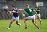 13 May 2023; Mikey O'Shea of Tipperary in action against Conor Gray of Meath during the Tailteann Cup Group 2 Round 1 match between Meath and Tipperary at Páirc Tailteann in Navan, Meath. Photo by Tyler Miller/Sportsfile