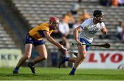 13 May 2023; Mark Fitzgerald of Waterford in action against Peter Duggan of Clare during the Munster GAA Hurling Senior Championship Round 3 match between Waterford and Clare at FBD Semple Stadium in Thurles, Tipperary. Photo by John Sheridan/Sportsfile