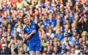 13 May 2023; Ciarán Frawley of Leinster after missing a conversion during the United Rugby Championship Semi-Final match between Leinster and Munster at the Aviva Stadium in Dublin. Photo by Seb Daly/Sportsfile