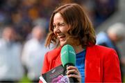 13 May 2023; GAAGo presenter Gráinne McElwain before the Munster GAA Hurling Senior Championship Round 3 match between Waterford and Clare at FBD Semple Stadium in Thurles, Tipperary. Photo by Ray McManus/Sportsfile