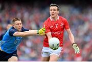 14 May 2023; Tommy Durnin of Louth in action against John Small of Dublin during the Leinster GAA Football Senior Championship Final match between Dublin and Louth at Croke Park in Dublin. Photo by Stephen Marken/Sportsfile