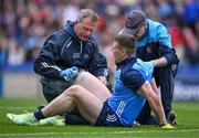 14 May 2023; John Small of Dublin receives medical attention for an injury during the Leinster GAA Football Senior Championship Final match between Dublin and Louth at Croke Park in Dublin. Photo by Piaras Ó Mídheach/Sportsfile