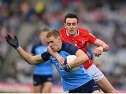 14 May 2023; Paul Mannion of Dublin in action against Tommy Durnin of Louth during the Leinster GAA Football Senior Championship Final match between Dublin and Louth at Croke Park in Dublin. Photo by Stephen Marken/Sportsfile