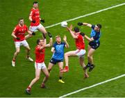 14 May 2023; Brian Fenton of Dublin in action against Tommy Durnin of Louth during the Leinster GAA Football Senior Championship Final match between Dublin and Louth at Croke Park in Dublin. Photo by Seb Daly/Sportsfile