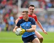 14 May 2023; John Small of Dublin in action against Tommy Durnin of Louth during the Leinster GAA Football Senior Championship Final match between Dublin and Louth at Croke Park in Dublin. Photo by Stephen Marken/Sportsfile