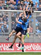 14 May 2023; Paddy Small of Dublin, right on his way to scoring his side's fourth goal during the Leinster GAA Football Senior Championship Final match between Dublin and Louth at Croke Park in Dublin. Photo by Stephen Marken/Sportsfile