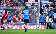 14 May 2023; Paul Mannion of Dublin scores his side's first goal during the Leinster GAA Football Senior Championship Final match between Dublin and Louth at Croke Park in Dublin. Photo by Piaras Ó Mídheach/Sportsfile