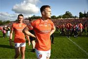 14 May 2023; Rian O'Neill of Armagh after his side's defeat in the Ulster GAA Football Senior Championship Final match between Armagh and Derry at St Tiernach’s Park in Clones, Monaghan. Photo by Harry Murphy/Sportsfile