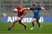 14 May 2023; Conor Grimes of Louth in action against John Small of Dublin during the Leinster GAA Football Senior Championship Final match between Dublin and Louth at Croke Park in Dublin. Photo by Seb Daly/Sportsfile