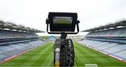 14 May 2023; A broadcast camera the Leinster GAA Football Senior Championship Final match between Dublin and Louth at Croke Park in Dublin. Photo by Seb Daly/Sportsfile