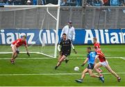 14 May 2023; James McCarthy of Dublin, 9, scores his side's second goal during the Leinster GAA Football Senior Championship Final match between Dublin and Louth at Croke Park in Dublin. Photo by Seb Daly/Sportsfile