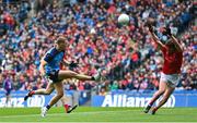 14 May 2023; Paul Mannion of Dublin in action against Ciaran Murphy of Louth during the Leinster GAA Football Senior Championship Final match between Dublin and Louth at Croke Park in Dublin. Photo by Seb Daly/Sportsfile