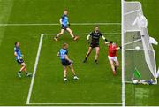 14 May 2023; Paul Mannion of Dublin, 13, scores his side's first goal during the Leinster GAA Football Senior Championship Final match between Dublin and Louth at Croke Park in Dublin. Photo by Seb Daly/Sportsfile