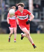 14 May 2023; Eoghan McEvoy of Derry during the Ulster GAA Football Senior Championship Final match between Armagh and Derry at St Tiernach’s Park in Clones, Monaghan. Photo by Ramsey Cardy/Sportsfile