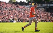 14 May 2023; Callum Cumiskey of Armagh celebrates after scoring his penalty in the penalty shoot-out in the Ulster GAA Football Senior Championship Final match between Armagh and Derry at St Tiernach’s Park in Clones, Monaghan.  Photo by Ramsey Cardy/Sportsfile