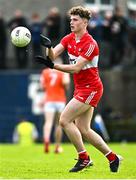 14 May 2023; Eoghan McEvoy of Derry during the Ulster GAA Football Senior Championship Final match between Armagh and Derry at St Tiernach’s Park in Clones, Monaghan. Photo by Ramsey Cardy/Sportsfile