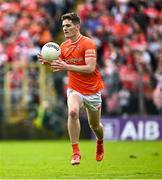 14 May 2023; Jarly Óg Burns of Armagh during the Ulster GAA Football Senior Championship Final match between Armagh and Derry at St Tiernach’s Park in Clones, Monaghan. Photo by Ramsey Cardy/Sportsfile