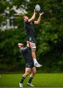 15 May 2023; Ross Molony and Cian Healy during a Leinster Rugby squad training session at UCD in Dublin. Photo by Harry Murphy/Sportsfile