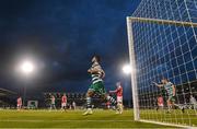 15 May 2023; Richie Towell of Shamrock Rovers celebrates after scoring his side's second goal during the SSE Airtricity Men's Premier Division match between Shamrock Rovers and St Patrick's Athletic at Tallaght Stadium in Dublin. Photo by Stephen McCarthy/Sportsfile