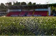 15 May 2023; A detailed view of the pitch before the SSE Airtricity Men's Premier Division match between Derry City and Dundalk at The Ryan McBride Brandywell Stadium in Derry. Photo by Ramsey Cardy/Sportsfile