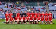 14 May 2023; The Louth squad before the Leinster GAA Football Senior Championship Final match between Dublin and Louth at Croke Park in Dublin. Photo by Piaras Ó Mídheach/Sportsfile