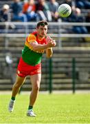 14 May 2023; Colm Hulton of Carlow during the Tailteann Cup Group 3 Round 1 match between Wicklow and Carlow at Echelon Park in Aughrim, Wicklow. Photo by Tyler Miller/Sportsfile