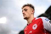 15 May 2023; Sam Curtis of St Patrick's Athletic before the SSE Airtricity Men's Premier Division match between Shamrock Rovers and St Patrick's Athletic at Tallaght Stadium in Dublin. Photo by Stephen McCarthy/Sportsfile