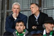 15 May 2023; FAI chief executive Jonathan Hill and Ciaran Medler, left, before the SSE Airtricity Men's Premier Division match between Shamrock Rovers and St Patrick's Athletic at Tallaght Stadium in Dublin. Photo by Stephen McCarthy/Sportsfile