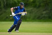 16 May 2023; Lorcan Tucker of Leinster Lightning makes a single during the CI Inter-Provincial Series 2023 match between Leinster Lightning and Northern Knights at Pembroke Cricket Club in Dublin. Photo by Brendan Moran/Sportsfile