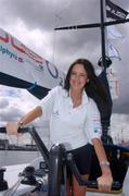 21 June 2004; Model Andrea Roche at the launch of the 'O2 Team Spirit', a 64ft Volvo class ocean race yacht, which will take part in the BMW Round Ireland Yacht Race. Point Depot, Dublin. Picture credit; David Maher / SPORTSFILE.